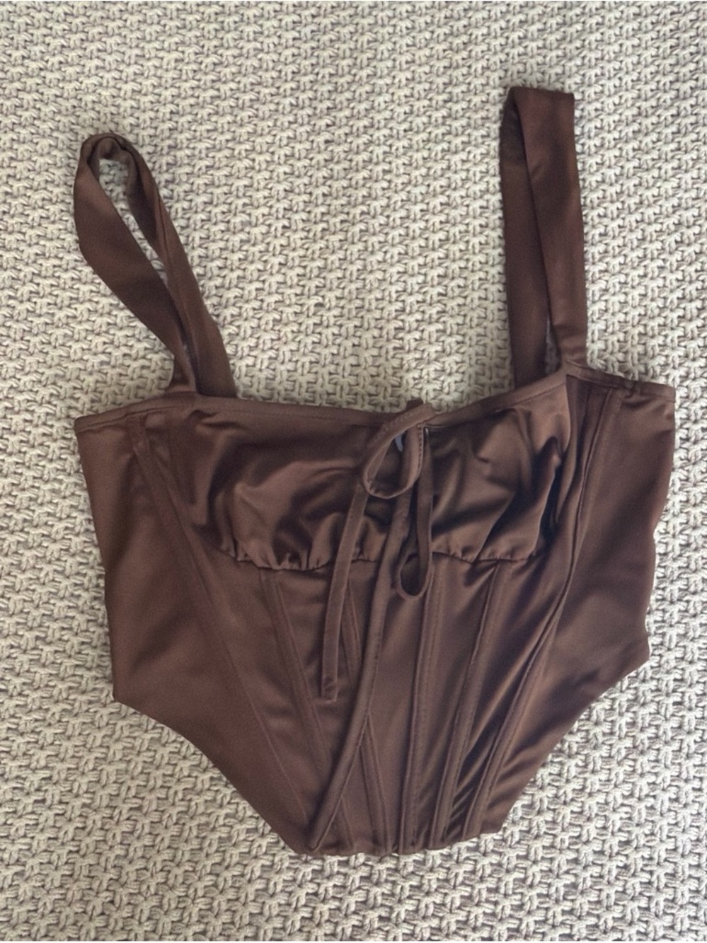 NWT Brown Corset Top